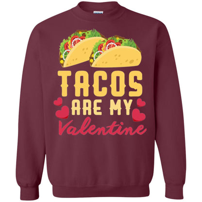 Funny Valentines Day Shirt Tacos Lovers Love Heart Gift Shirt Maroon