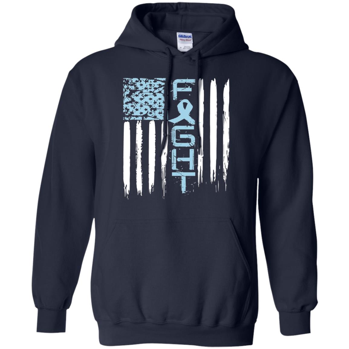 Fight Hope Prostate Cancer Awareness Cancer T-shirt Navy