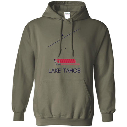 Ski Chair Lift T-shirt Lake Tahoe California Military Green