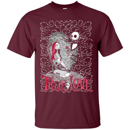 Disney Nightmare Before Christmas True Love Halloween T-shirt Maroon