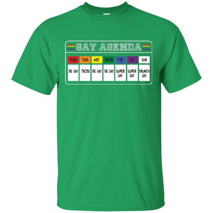 Gay Agenda Funny Lgbt T-shirt Irish Green