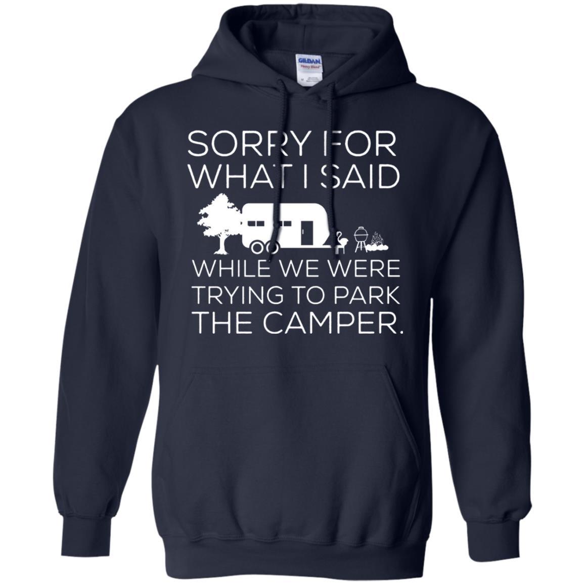 Camping T-shirt We Were Trying To Park The Camper Navy