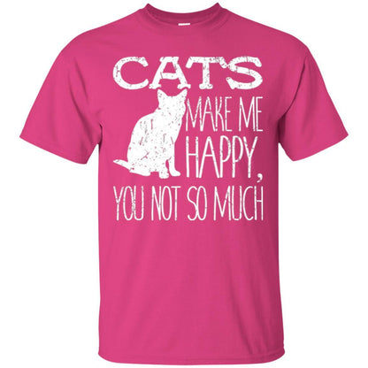 Cat Lover T-shirt Cats Make Me Happy You Not So Much Heliconia