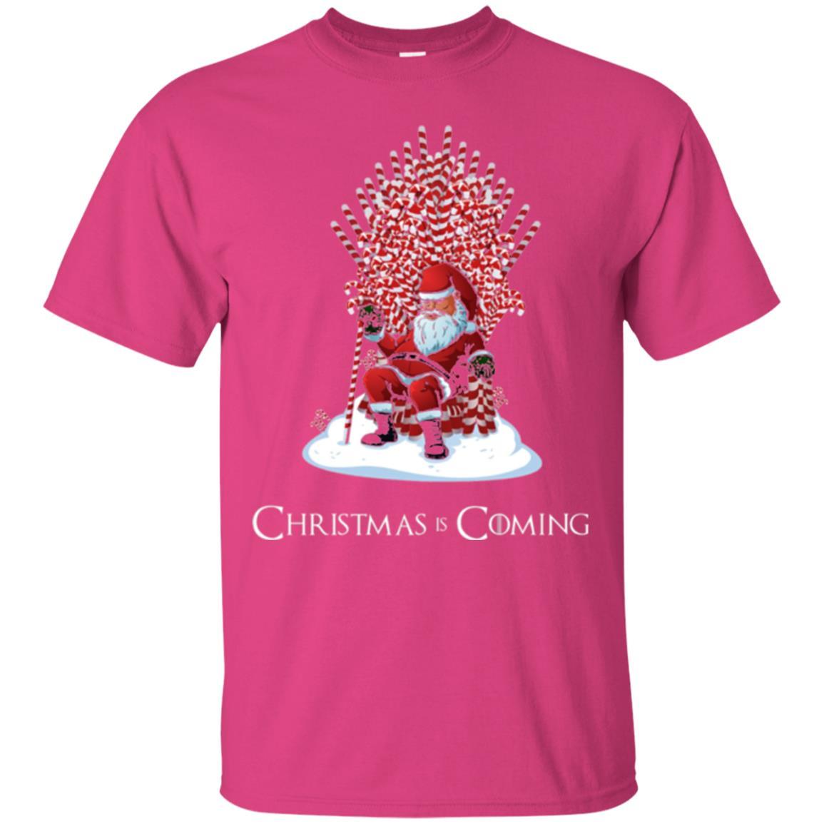 Christmas T-shirt Santa Candy Cane Throne Heliconia
