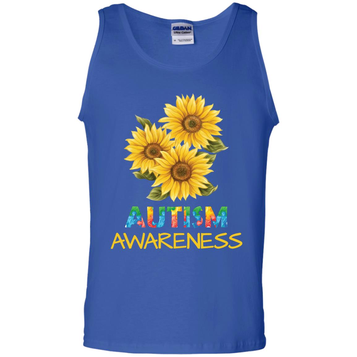 Autism Awareness Sunflower Shirt Royal