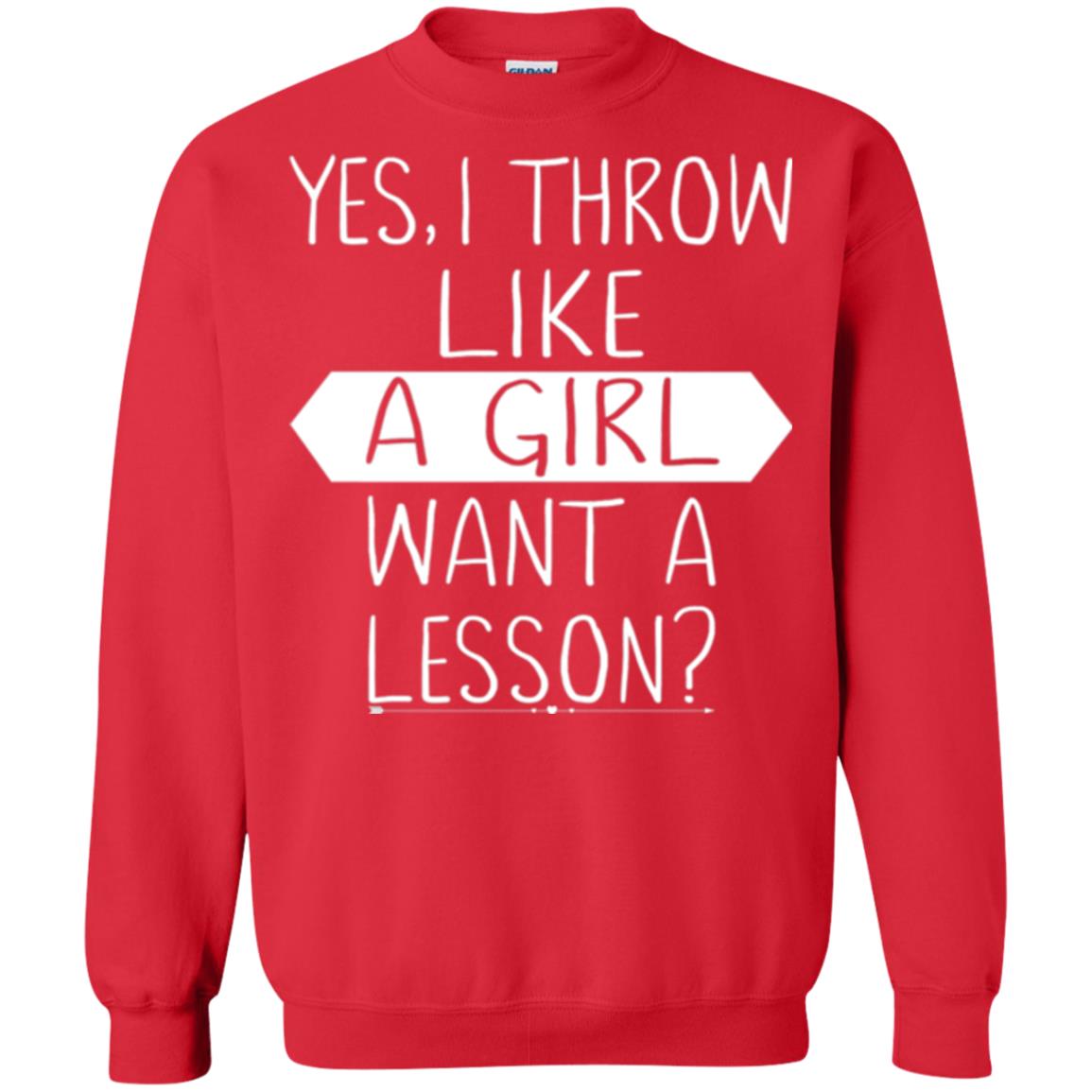 Softball T-shirt Yes I Throw Like A Girl Want A Lesson Red