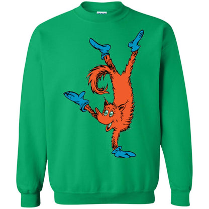 Dr. Seuss Fox In Socks Handstand Book Lover T-shirt Irish Green