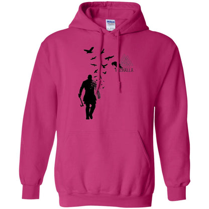 Vikings Axe Ragnar Lothbrok Flock Of Ravens Valhalla Symbol T-shirt Heliconia