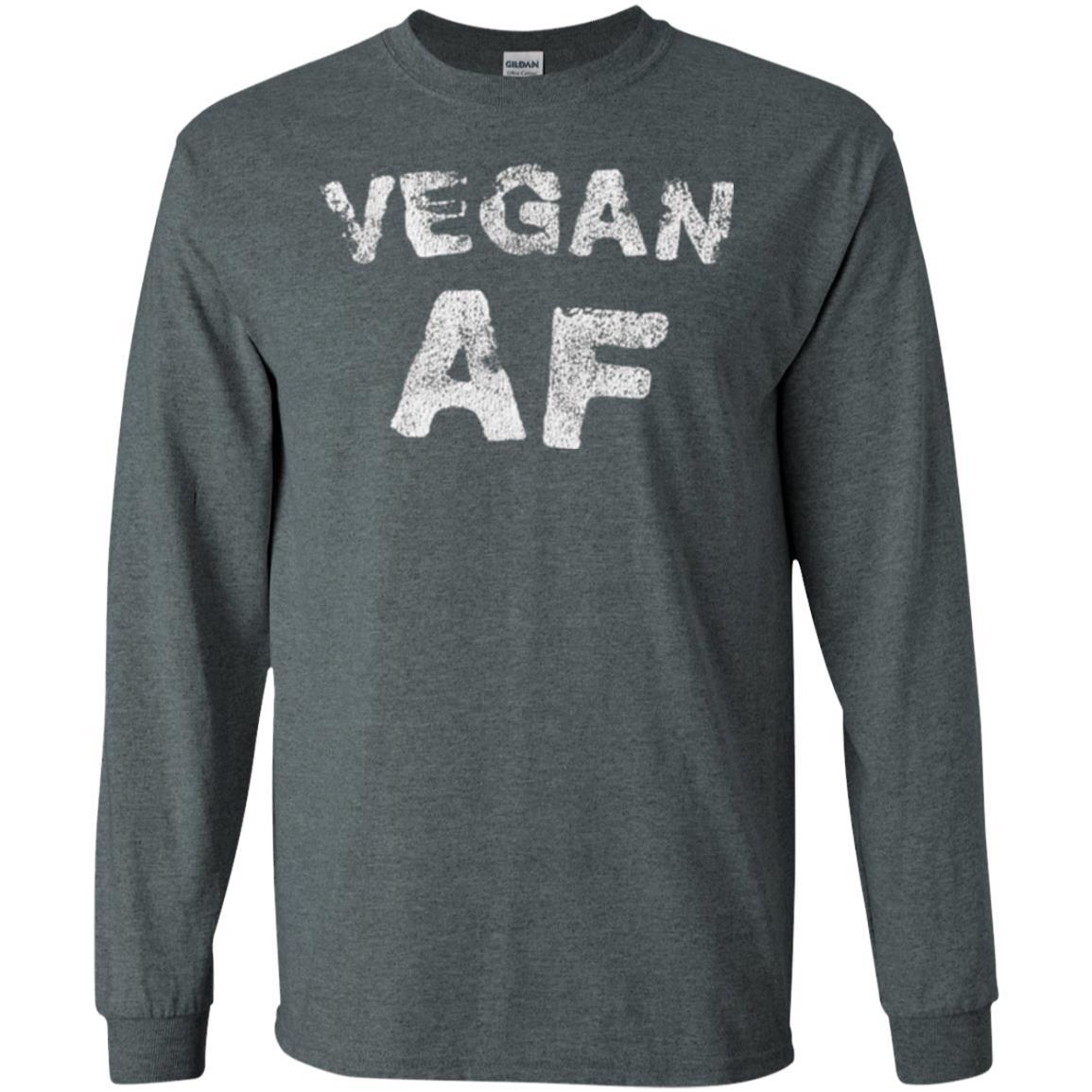 Vegetarian T-shirt Vintage Vegan Af T-shirt Dark Heather