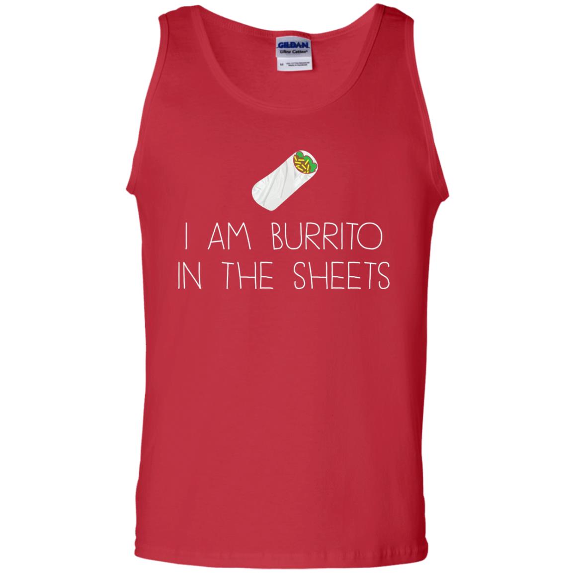 Burrito T-shirt I Am A Burrito In The Sheets Swaddling Red