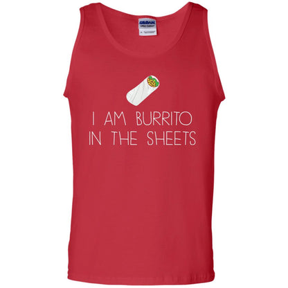 Burrito T-shirt I Am A Burrito In The Sheets Swaddling Red
