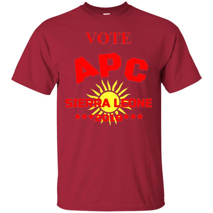 Political Sierra Leone T-shirt Vote Apc Sierra Leone 2018 Cardinal