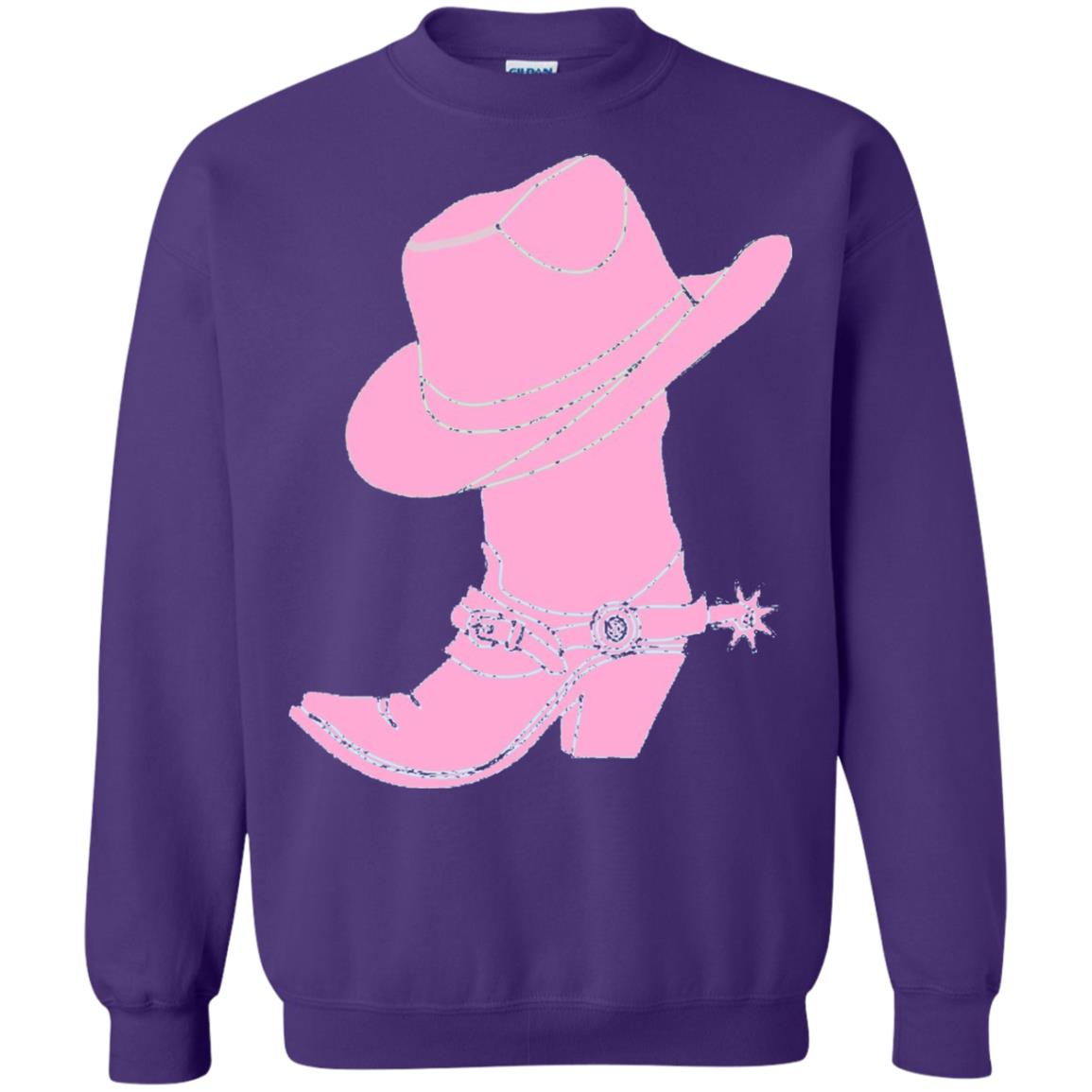 Cowgirl Boots Western Wear T-shirt Purple