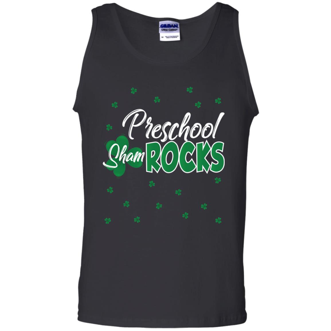 Preschool Shamrocks St. Patrick_s Day School T-shirt Black