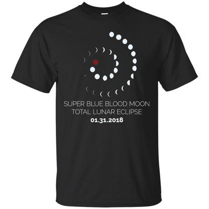 Super Blue Blood Moon Total Lunar Eclipse 2018 T-shirt Black