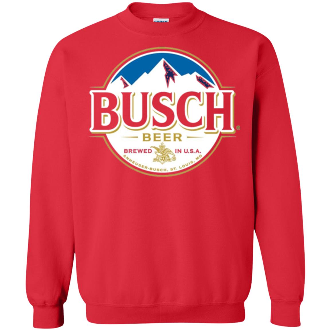 Beer Lovers T-shirt Busch Beer Red
