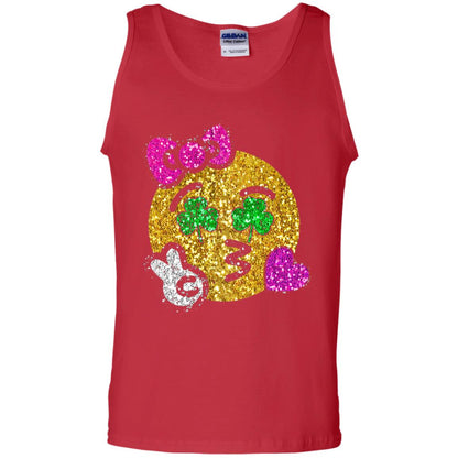 Emoji Kiss Heart Princess St. Patrick_s Day T-shirt Red