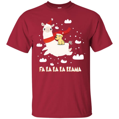 Fa La La La Llama With Labrador X-mas Gift Shirt Cardinal