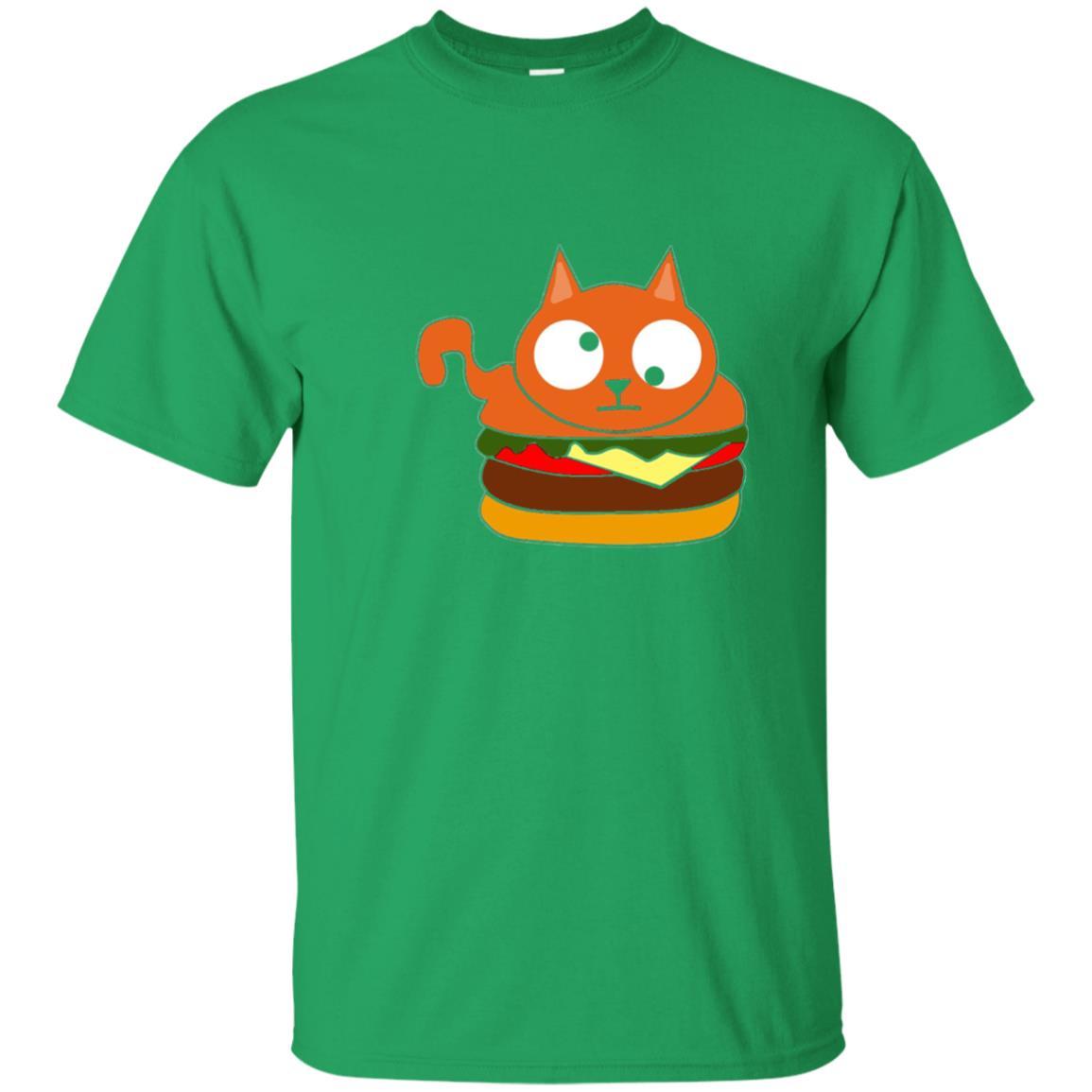 Chibi Kitty Burger Kawaii Cat Lovers Shirt Irish Green