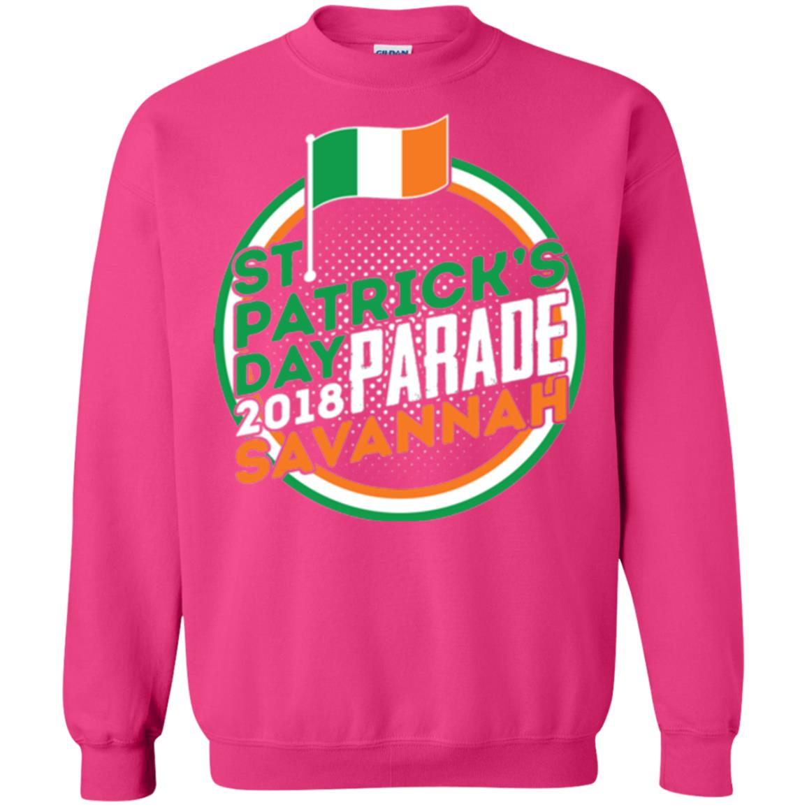 Parade Savannah 2018 Ireland Flag St. Patrick_s Day T-shirt Heliconia
