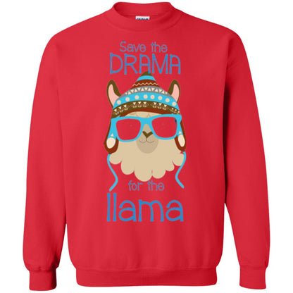 Llama Lovers T-shirt Save The Drama For The Llama Red
