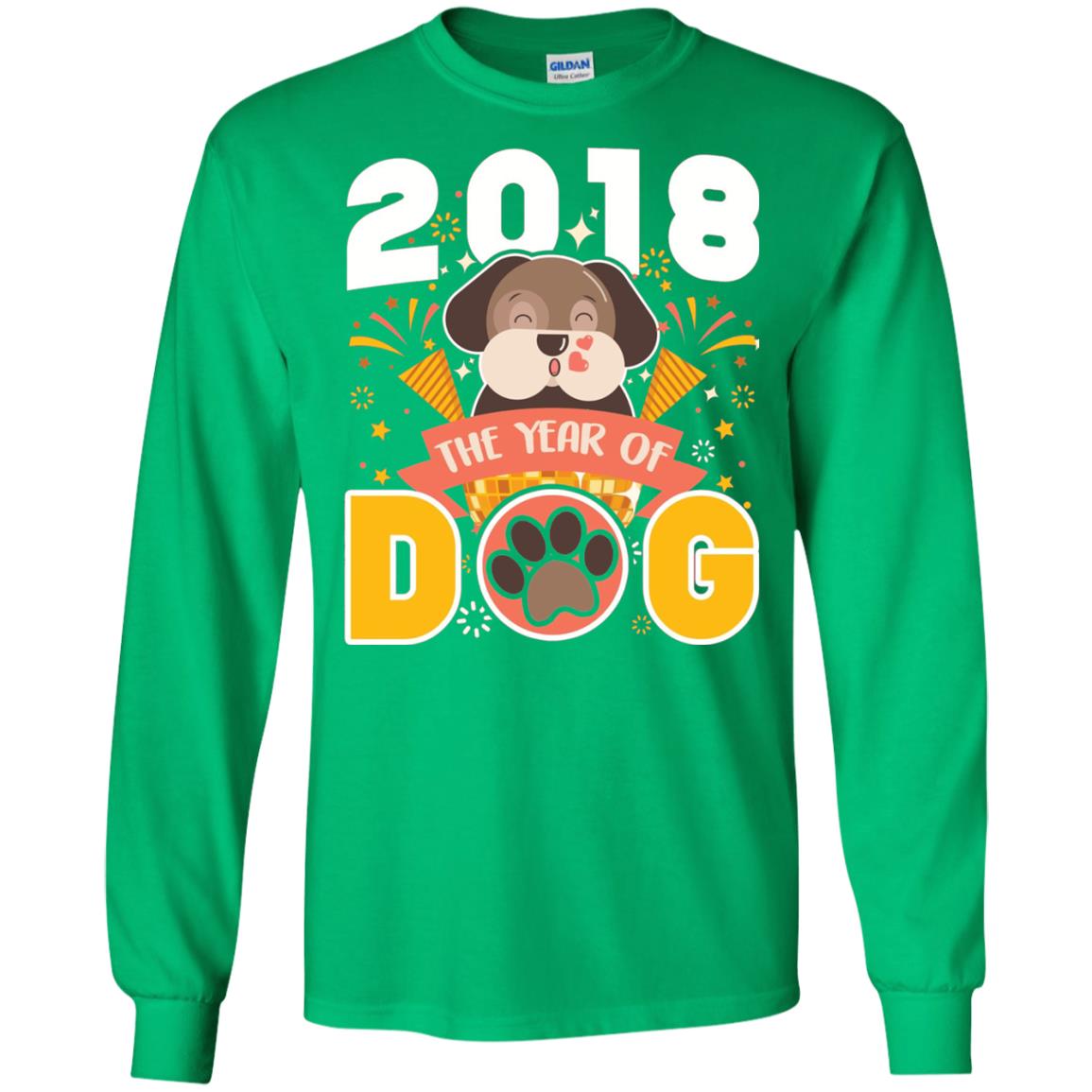 Funny Chinese New Year T-shirt 2018 The Year Of Dog Irish Green