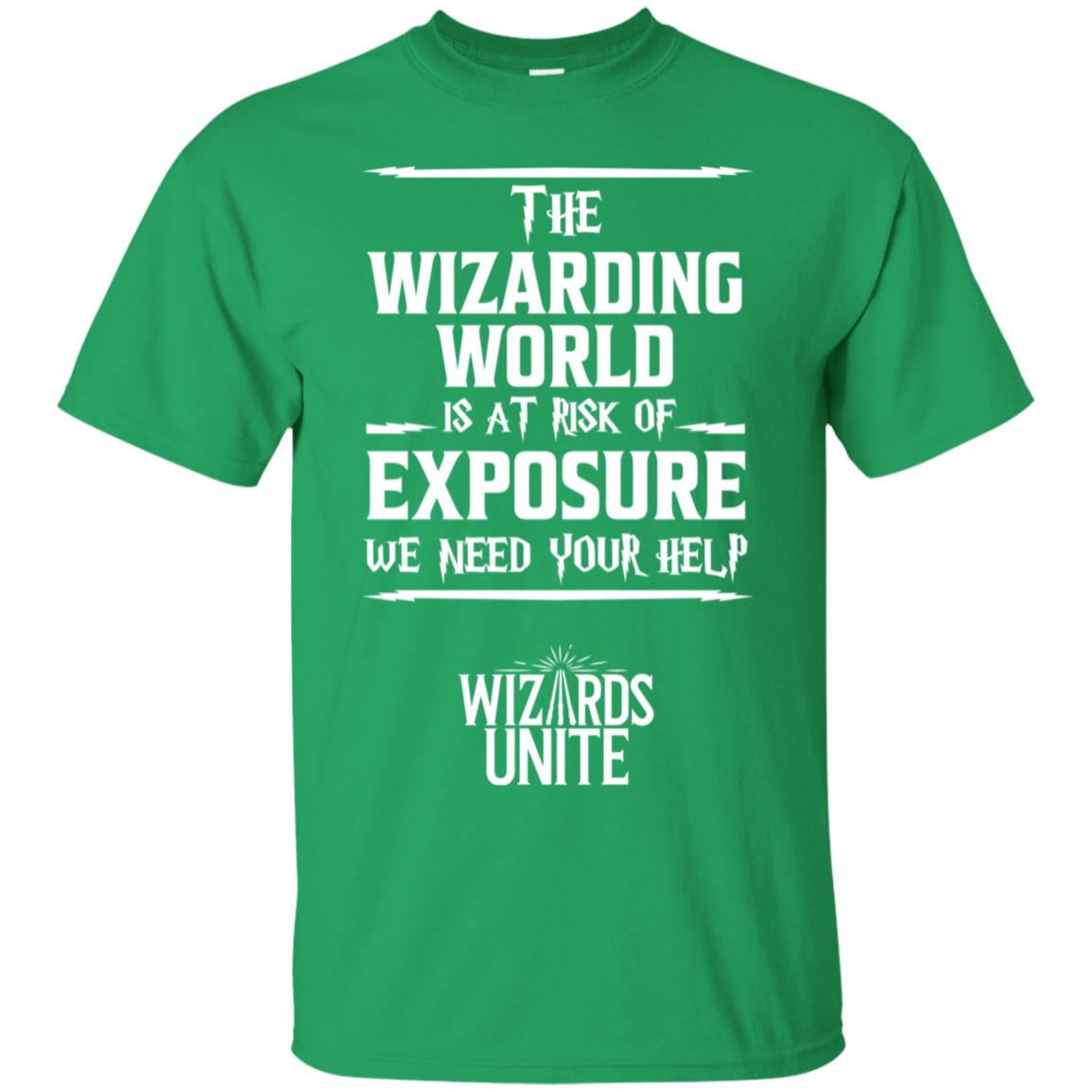 The Wizarding World Is At Risk Of Exposure Harry Potter T-shirt Irish Green