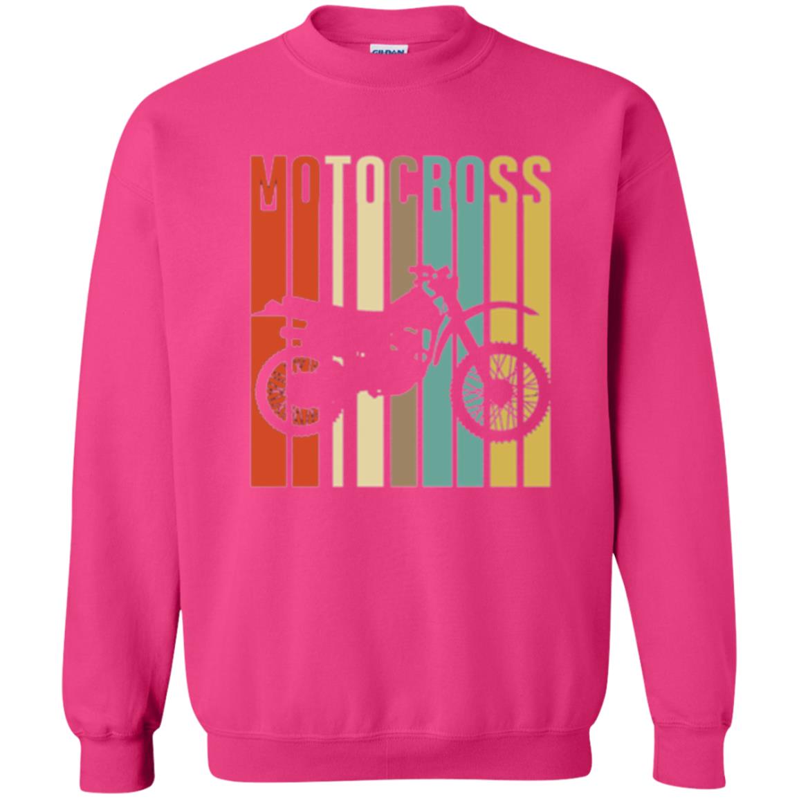 Dirt Bike Silhouette T-shirt Cool Vintage Motocross Heliconia
