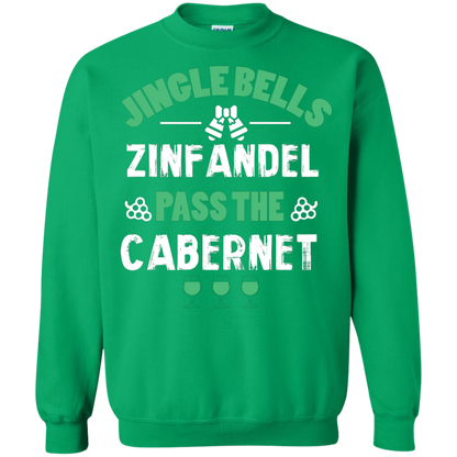 Christmas T-Shirt Jingle Bells Zinfandel Pass The Cabernet Irish Green