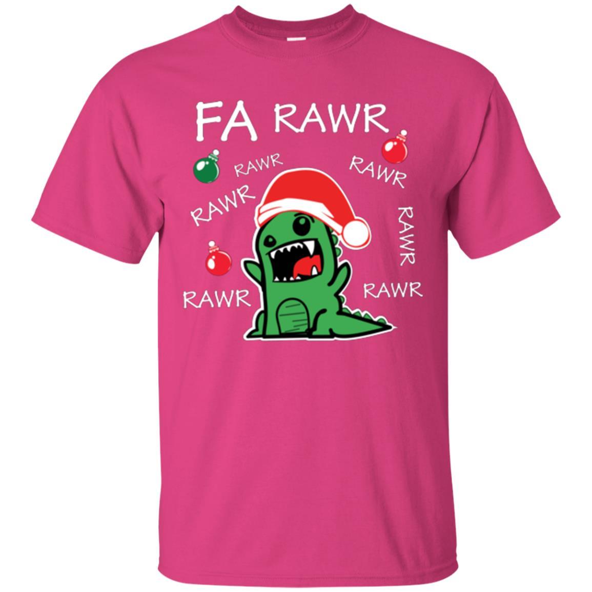 Christmas T-shirt Dinosaur Fa Rawr Heliconia