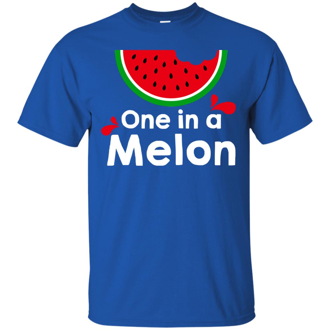 One In A Melon Watermelon Funny Fruit Pun Shirt Royal