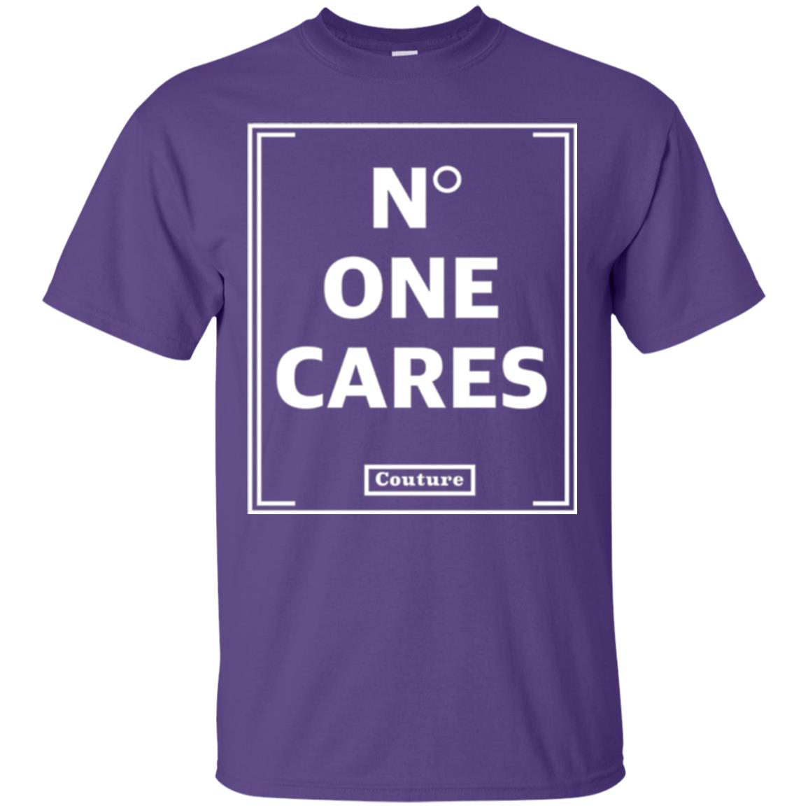 No One Cares Tops Cute Casual T-shirt Purple