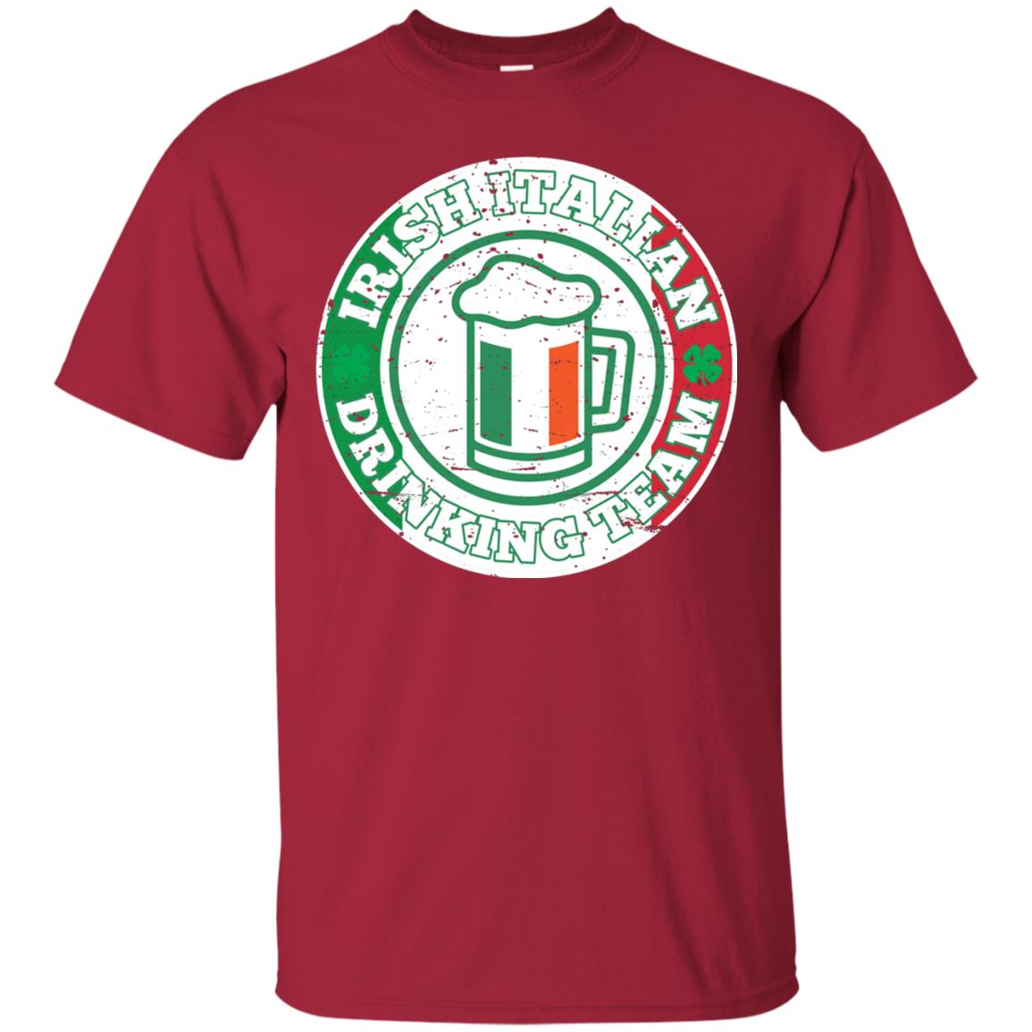 Irish Italian Drinking Team Italy Flag St Patrick_s Day T-shirt Cardinal