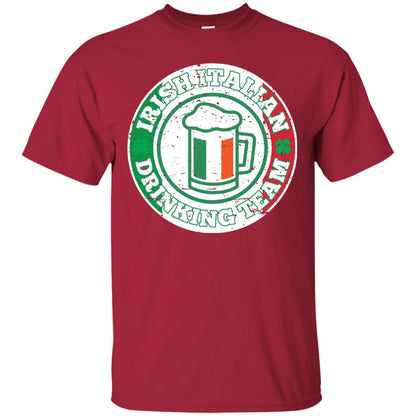 Irish Italian Drinking Team Italy Flag St Patrick_s Day T-shirt Cardinal