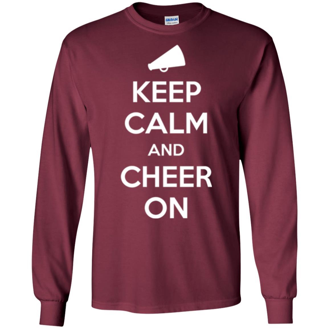 Cheerleader T-shirt Keep Calm And Cheer On Maroon
