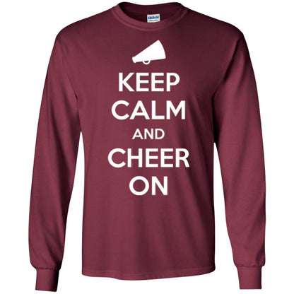 Cheerleader T-shirt Keep Calm And Cheer On Maroon