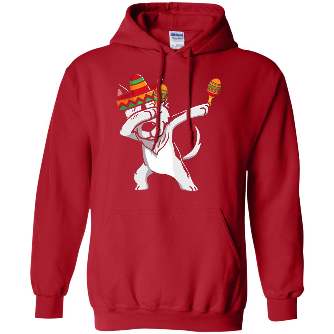 Dabbing Husky Funny Cinco De Mayo T-shirt Red