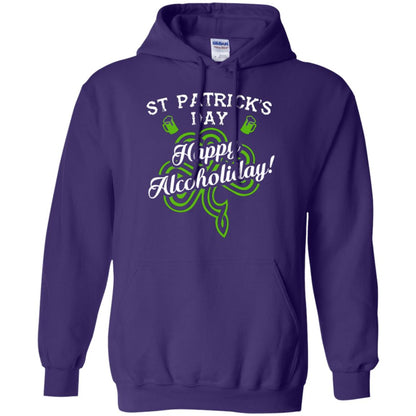St. Patrick's Day T-shirt Happy Alcoholiday Purple