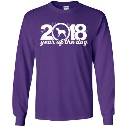 Irish Wolfhound Lover T-shirt 2018 Year Of The Dog New Year Purple
