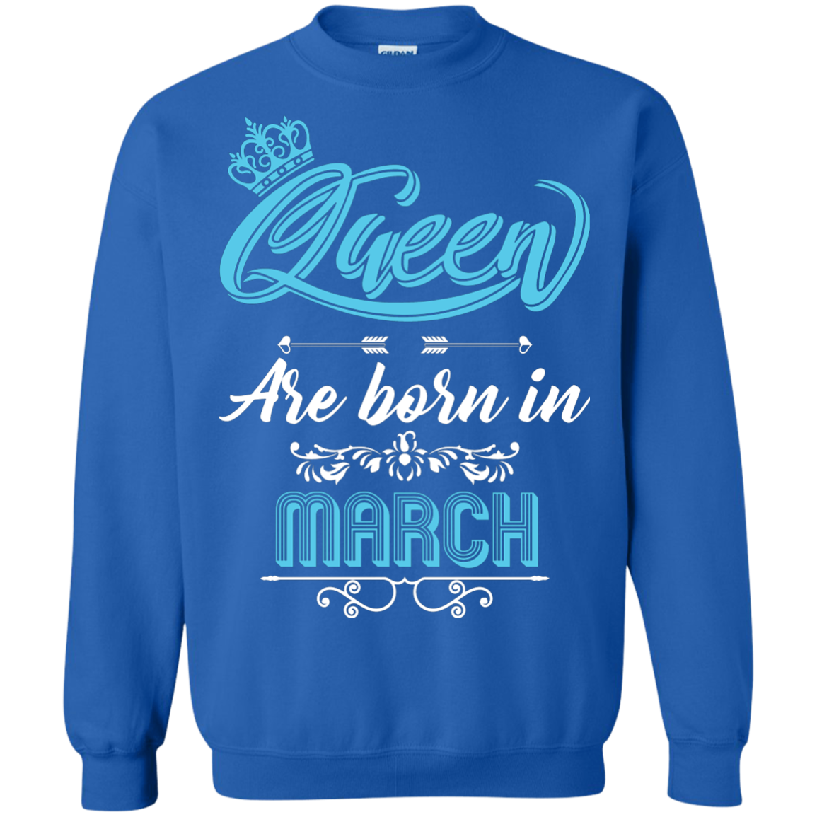 Brithday T-Shirt Queen Are Born In March Royal