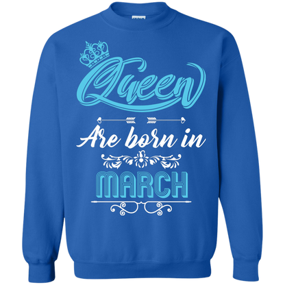 Brithday T-Shirt Queen Are Born In March Royal