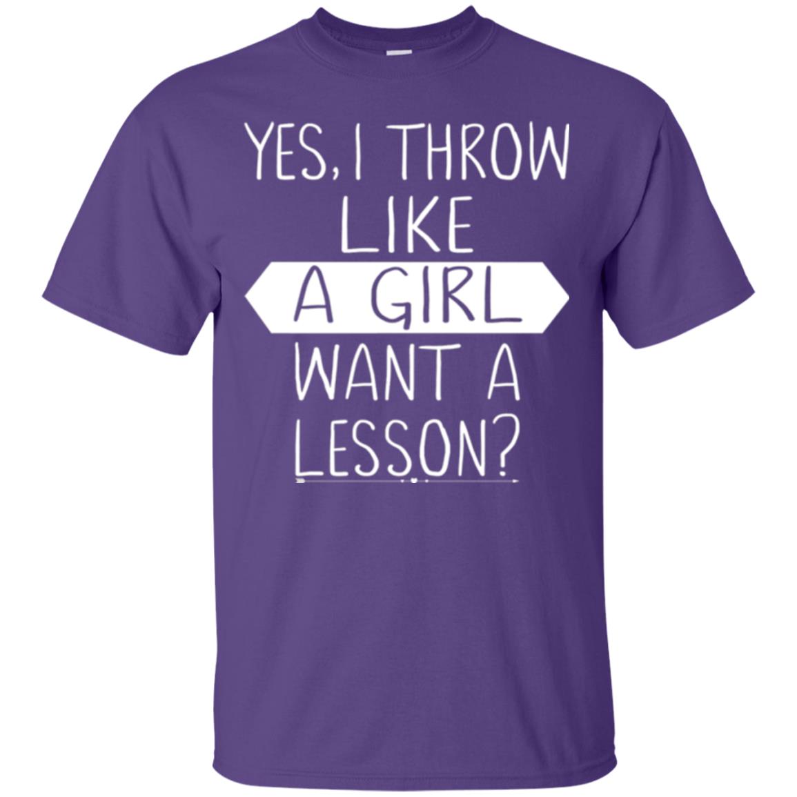 Softball T-shirt Yes I Throw Like A Girl Want A Lesson Purple