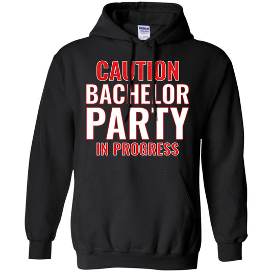 Funny Warning Caution Bachelor Party In Progress Black