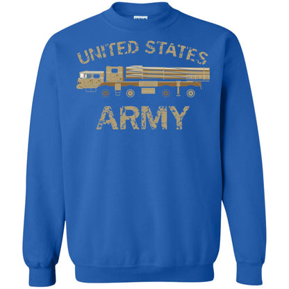 United States Army Missile Truck Vehicle Grunge T-shirt Royal