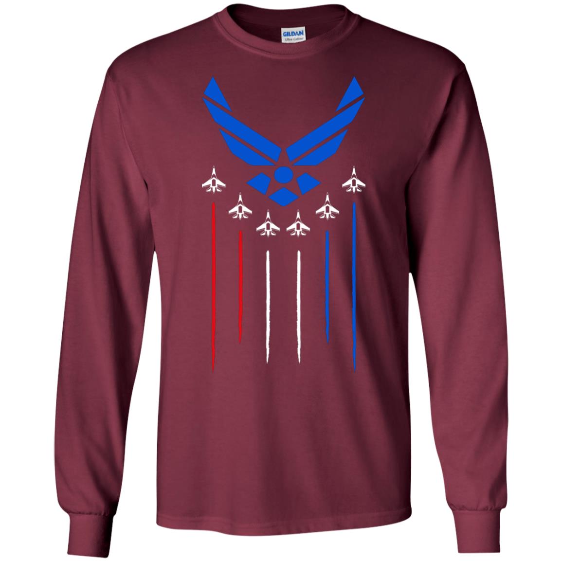 Air Force America Military Shirt Maroon