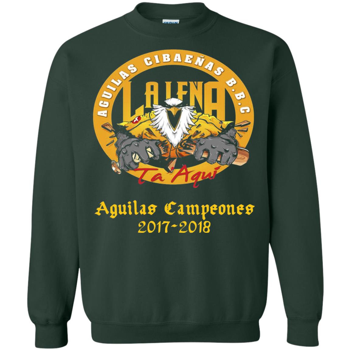 Baseball Lover T-shirt Aguilas Cibaenas Campeones 2017-2018 Forest Green