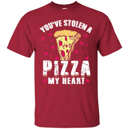 Funny Valentines Day Shirt Food Gift You_ve Stolen Pizza My Heart Cardinal