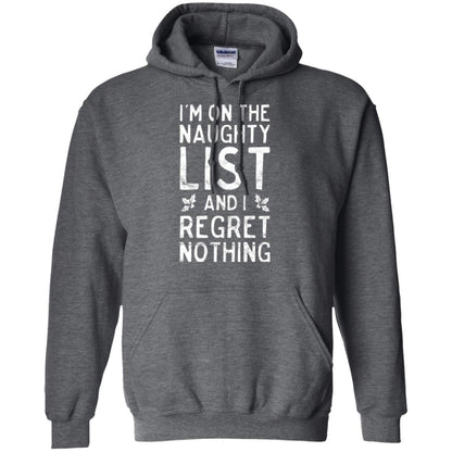 Christmas T-shirt I_m On The Naughty List Dark Heather