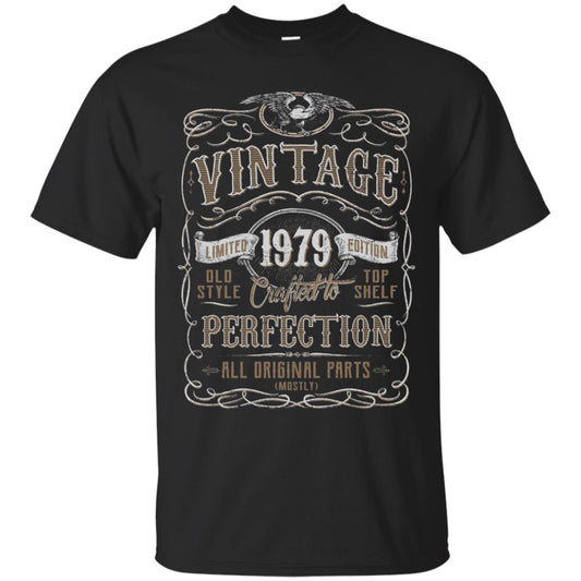 Vintage 1979 Birthday Gift Idea T-shirt Black
