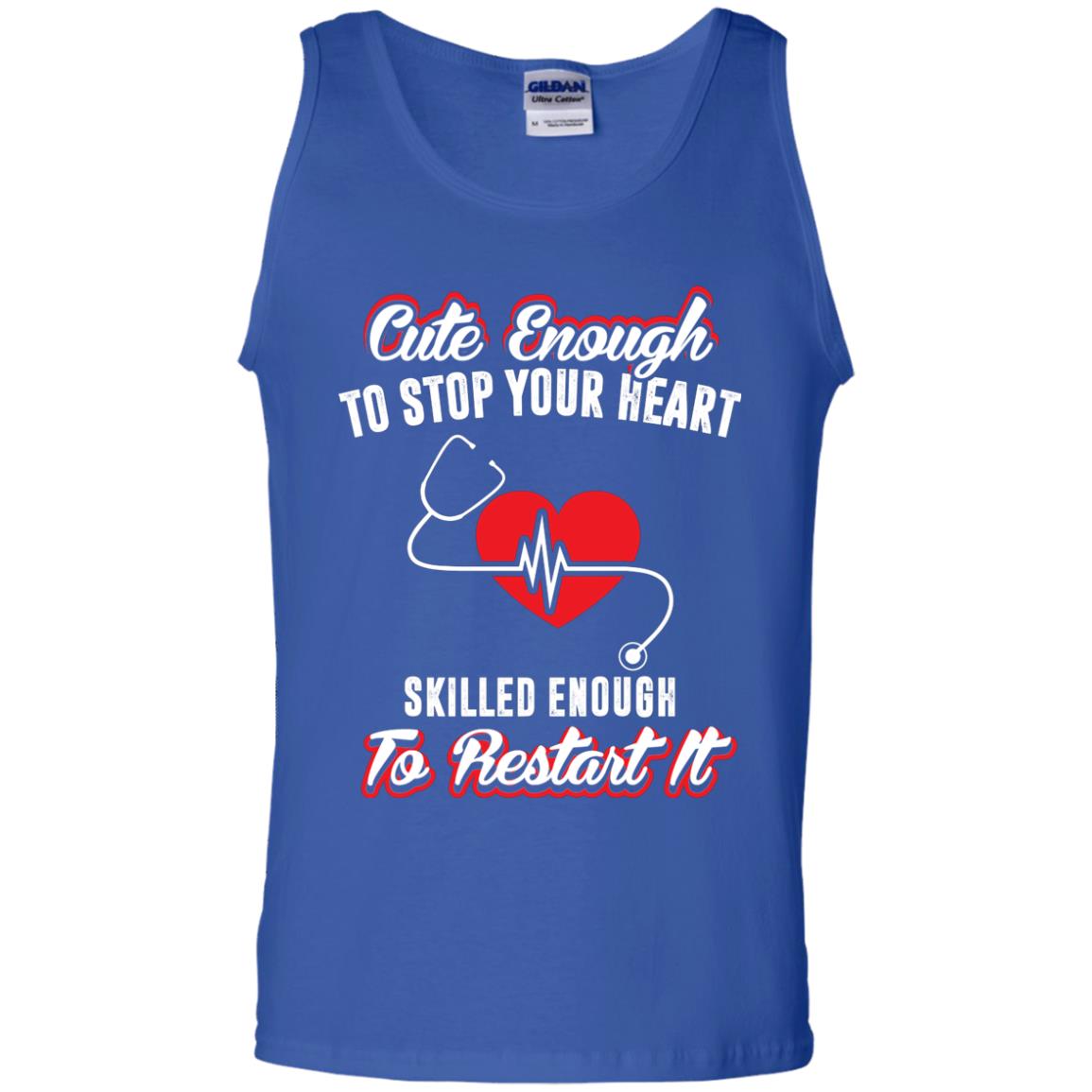 Cute Enough To Stop Your Heart Heart Disease T-shirt Royal